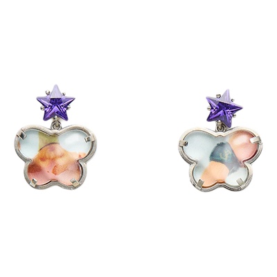 TYSGROCERY蝴蝶五角星耳钉