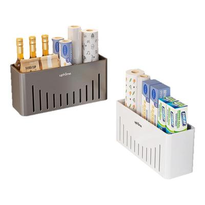 保鲜袋收纳盒保鲜膜置物架厨房冰箱磁吸垃圾袋厨纸侧壁多功能挂架