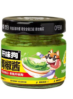 开味狗青椒酱辣椒酱下饭菜180g