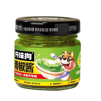 开味狗青椒酱辣椒酱下饭菜180g