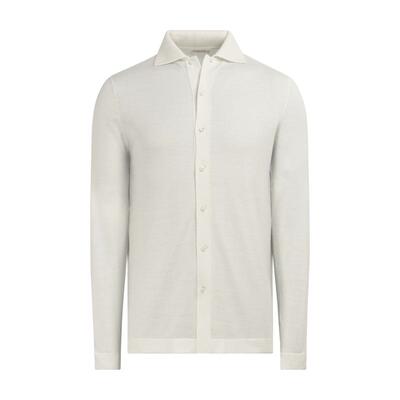 Suitsupply米白色羊毛Polo开襟衫