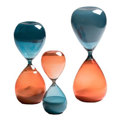 一寸光阴彩色玻璃沙漏计时器摆件