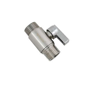 304不锈钢四分球阀活接转接头冷热开关球芯三角阀6分内外丝带开关