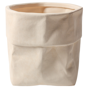 素烧纸袋陶盆手绘创意透多肉植物清仓透气简约花盆陶瓷特价大口径