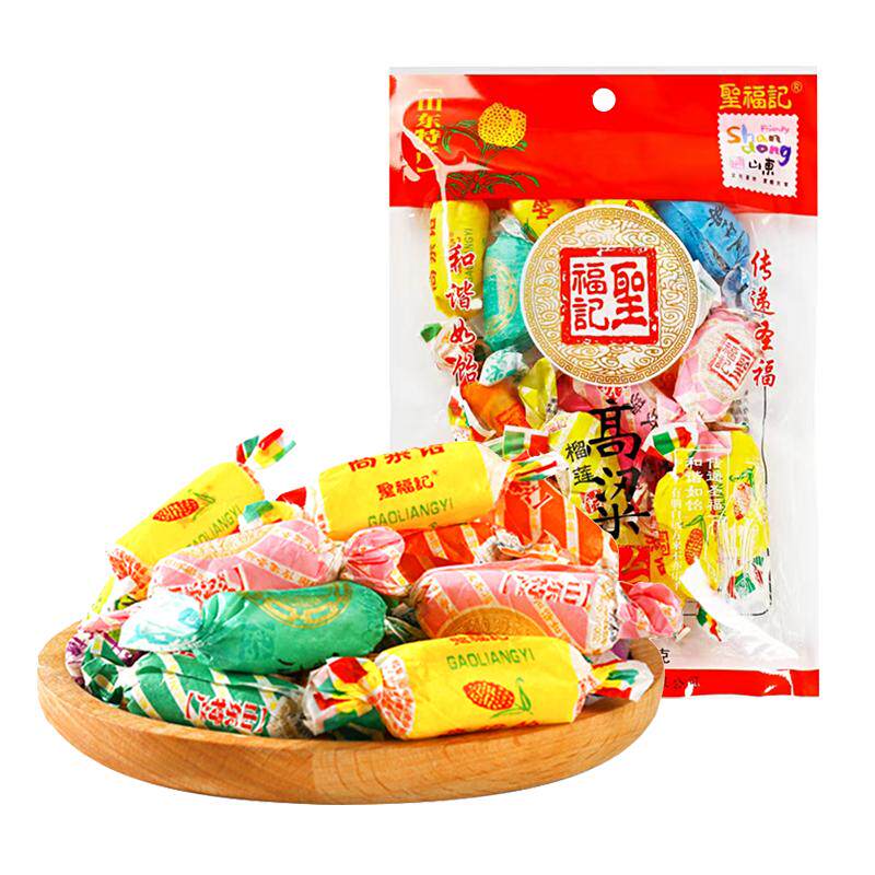 圣福记高粱饴软糖官方喜糖牛皮怡糖拉丝山东特产水果糖果散装零食