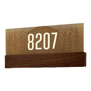 酒店发光门牌定制高档轻奢宾馆会所美容院足浴KTV包厢LED带灯标牌