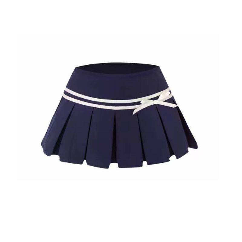 jk制服夏季套装学院风职业短袖白衬衫百褶短裙子黑衬衣学生上衣服