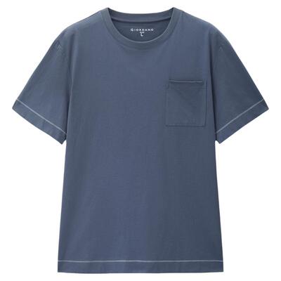 Giordano短袖明线T恤口袋