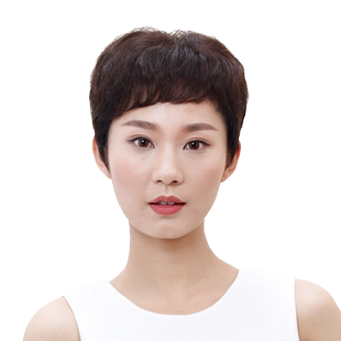 瑞贝卡假发片女短卷发片全真人发逼真自然增发量遮白发头顶补发片