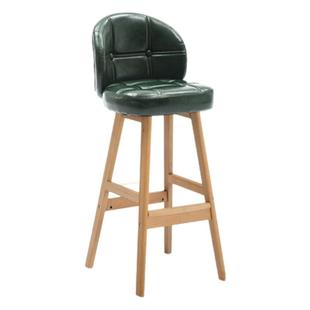实木吧台椅子现代简约高脚凳靠背吧椅家用轻奢酒吧桌椅吧凳高凳子
