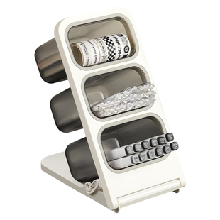 文具收纳盒大容量可折叠斜插式笔筒办公室桌面笔架小学生书桌笔桶多功能透明马克笔水彩笔置物架书桌整理盒