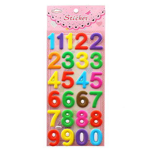 字母数字趣味儿童卡通贴画scrapbook stickers幼儿园奖励贴小贴纸