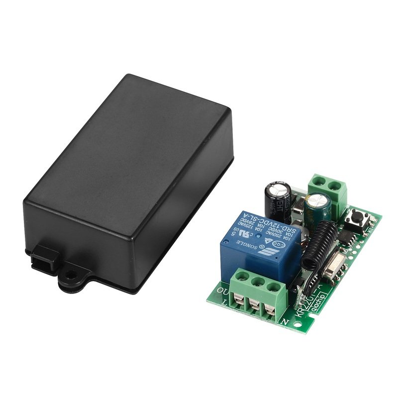 220V单路无线遥控开关接收315m灯宽电压免远程控家用继电器布线