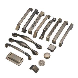 青古铜柜门拉手柜子橱柜抽屉衣柜门推拉门单孔五金木门把手新中式