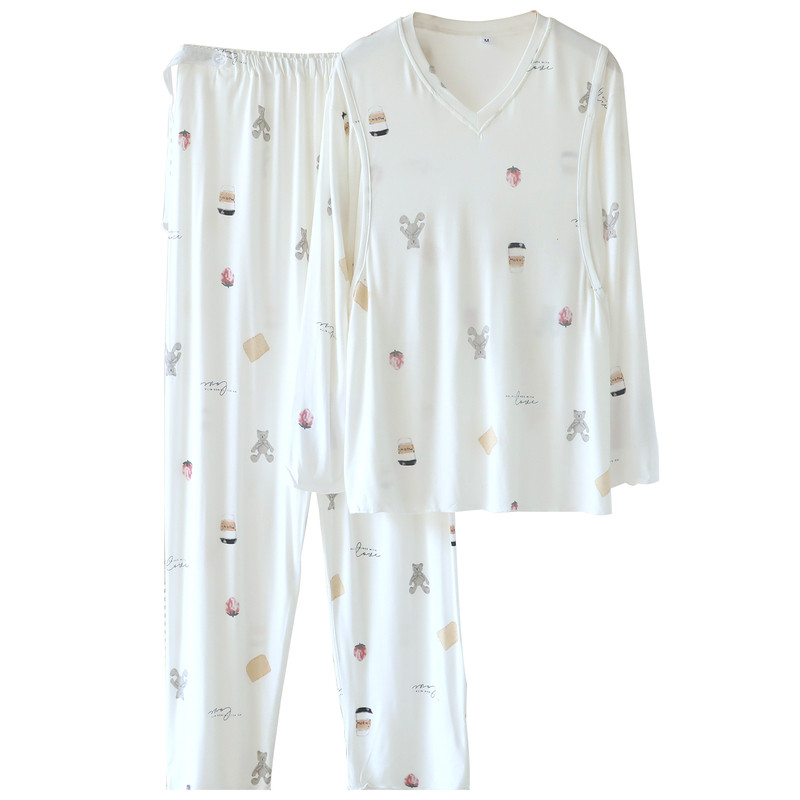 莫代尔月子服夏季薄款套头款产妇夏天产后哺乳孕妇睡衣7月份喂奶
