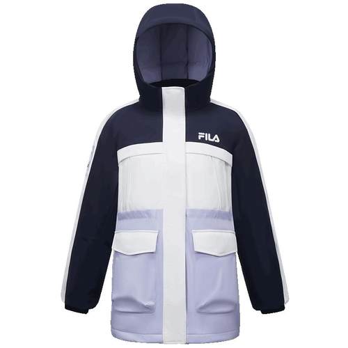 FILA KIDS斐乐童装女大童羽绒服2025冬新款儿童保暖中长款外套潮