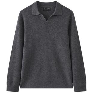 [100%绵羊毛]Marc O'Polo2025冬季新款男士v领开襟套头针织衫毛衣