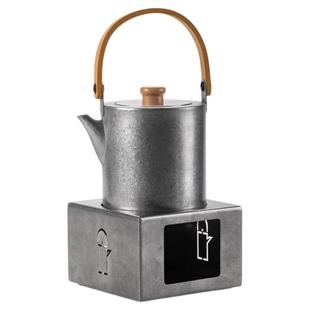 不锈钢提梁壶保温底座煮茶壶蜡烛氛围保温炉国风功夫茶壶复古茶具