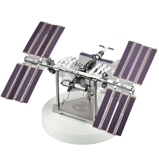 3D金属拼装模型立体航天卫星空间站拼图摆件diy手工飞船机空间站