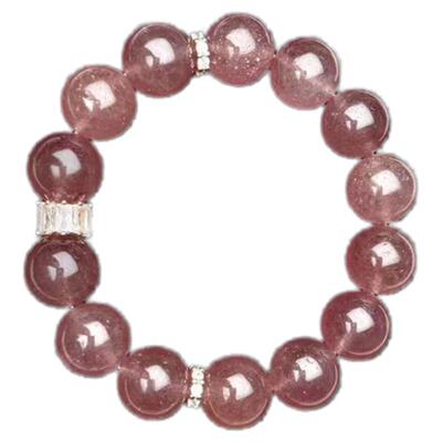 天然金沙樱桃草莓晶手串