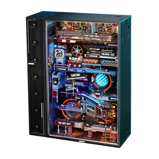 若客平行世界往日之都无限循环电动弹珠轨道积木拼装模型3d拼图