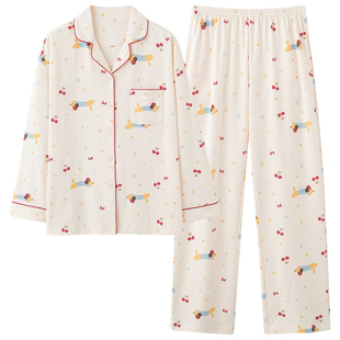 猫人睡衣纯棉女款2025新款冬高级感带胸垫居家慵懒女士漂亮家居服