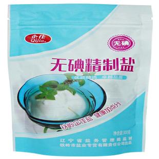 企佳无碘盐食用整箱甲状腺未加碘不加碘食用盐无典盐家用300g*8袋