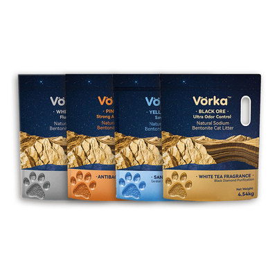 VORKA猫砂矿砂土沙无尘可冲厕所