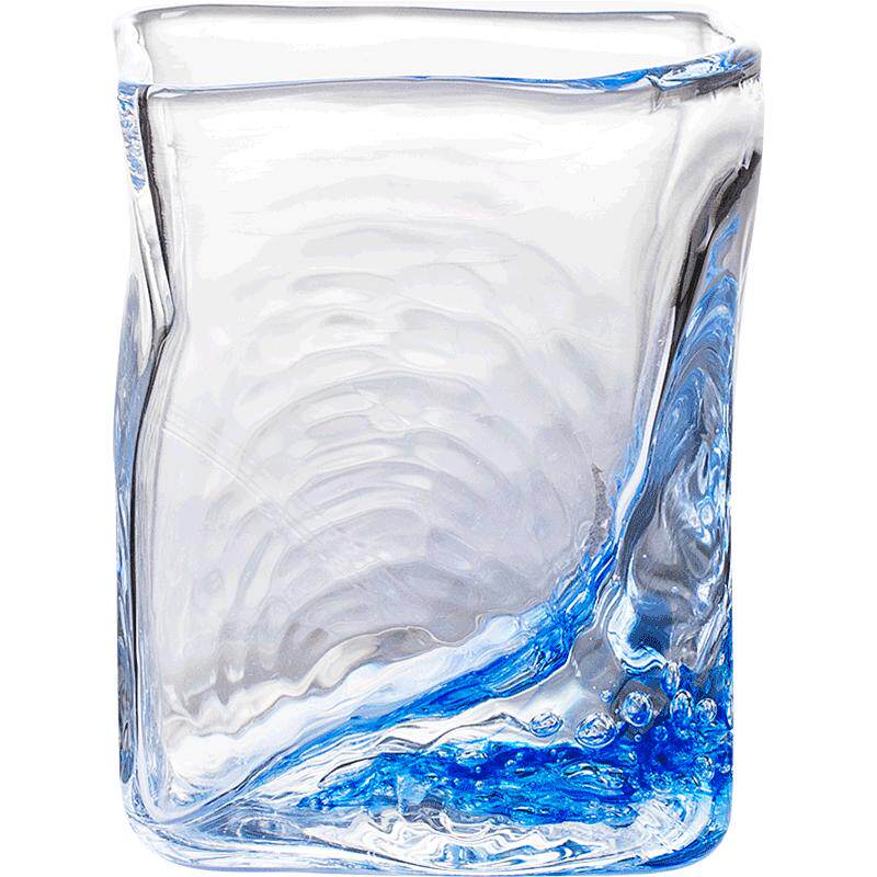 日本进口荒木樱子海浪威士忌酒杯