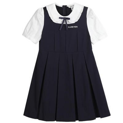 elandkids女童学院风连衣裙