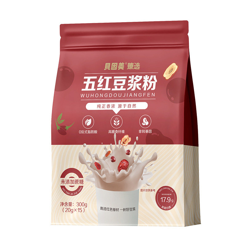 贝因美0蔗糖低脂高蛋白五红豆浆