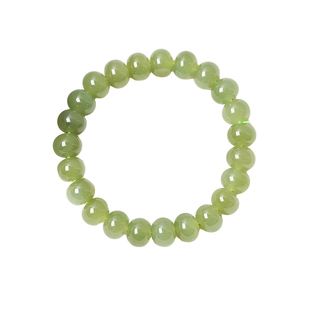 天然和田玉青海料青玉盘珠款手链 男女款玉石冰晴水手串饰品