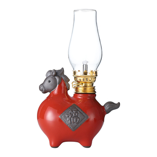 陶瓷酥油灯防风香薰灯复古侘寂风灯盏灯台底座茶室唐韵唐马礼佛灯