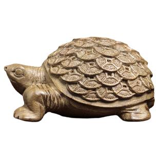 天然金丝楠木金钱龟木雕乌龟创意文玩手把件家居装饰品桌面摆件