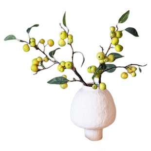 青苹果仿真花树枝干花花束装饰假花客厅摆件插花摆设果实餐桌花艺