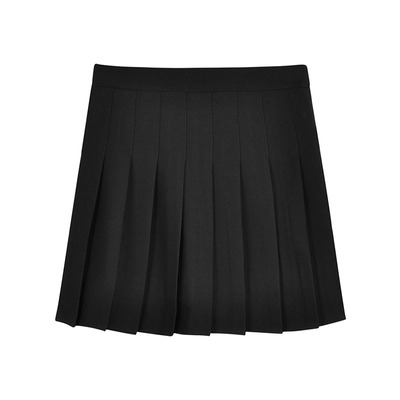 99136-040毛呢百褶裙大码短裙胖mm遮肚显瘦梨型身材高腰a字半身裙