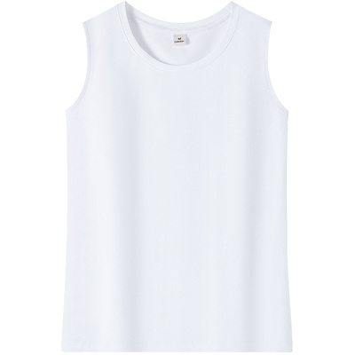 白色纯棉宽松吊带背心女内搭打底