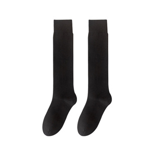 棕色小腿袜子女款2025新款秋冬过膝袜长筒袜防下滑高筒压力袜纯棉