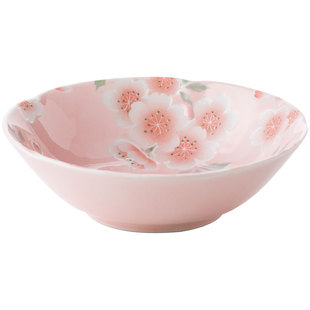樱花碗陶瓷碗釉下彩米饭碗日本进口碗家用汤碗家用餐具日式套装
