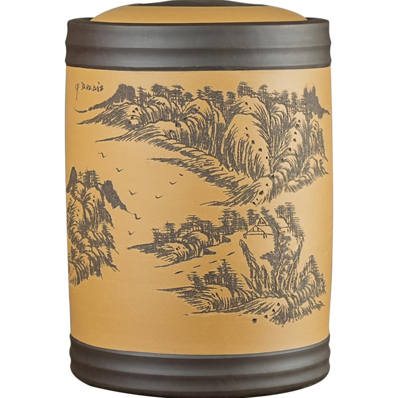 40饼宜兴大号紫砂茶叶罐