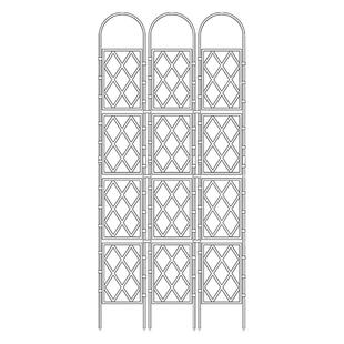 爬藤架铁艺花架月季铁线莲攀爬架花支架屏风户外花墙网格植物架子