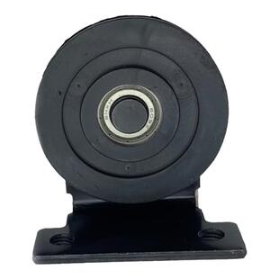 电梯配件申菱门头钢丝绳轮609Z定滑轮组件4246-A黑支架款直径65mm