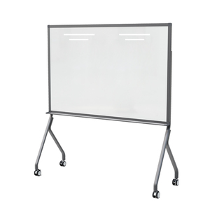 QBS人字型支架式玻璃白板家用白板写字板会议办公教学记事板大黑板涂鸦移动白板带轮留言可擦写儿童教学培训