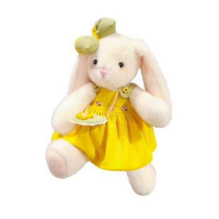 新款花裙兔子玩偶毛绒玩具小兔子安抚公仔抱睡布娃娃生日礼物女孩