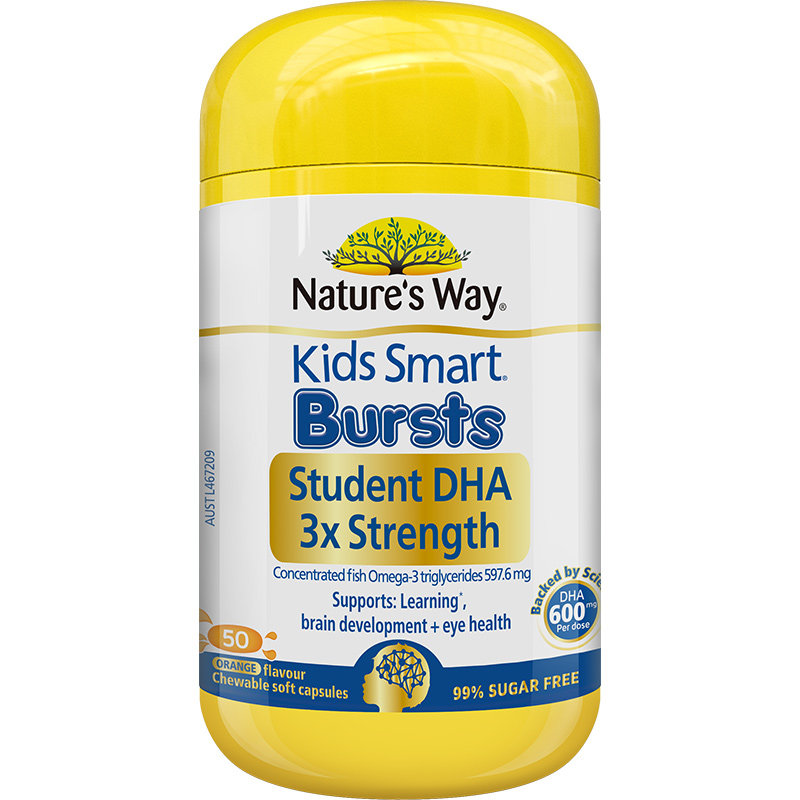 NaturesWay澳洲佳思敏学生三倍DHA儿童备考99.8%鱼油Omega3正品