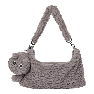 花间公主毛绒腋下斜挎包时尚百搭