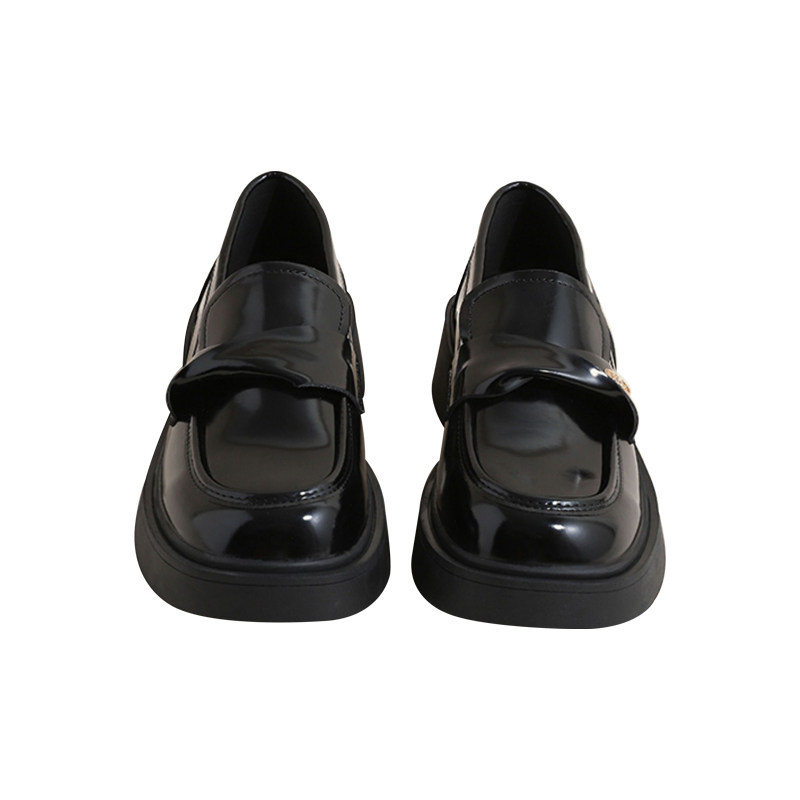 曾小邪真皮乐福鞋女士小金币单鞋英伦风小皮鞋搭配裙子巨好看显瘦