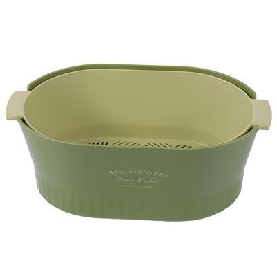 cookzone塑料北欧双层滤水洗菜盆