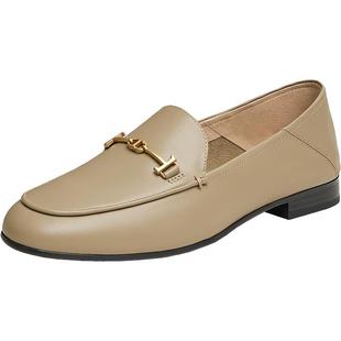 Tata他她平底乐福鞋女鞋通勤牛皮革小皮鞋女款浅口单鞋7TX22AA4