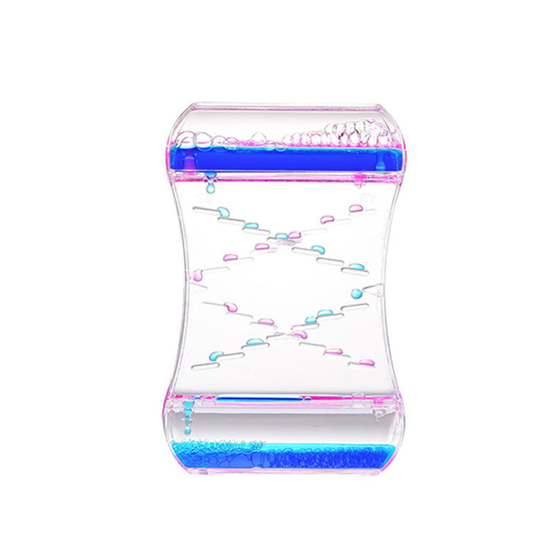 创意双色减压发呆液体沙漏油漏水滴 儿童刷牙计时器摆件生日礼物